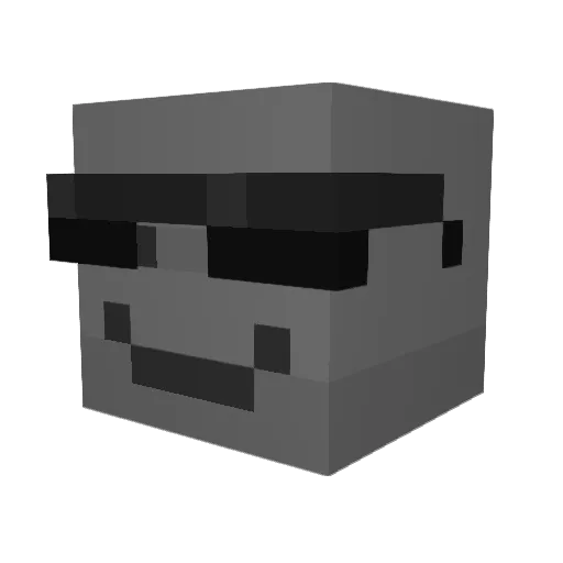 Whoopssy Minecraft avatar head, 3D render