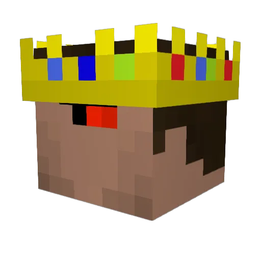 WhopperCrack Minecraft avatar head, 3D render