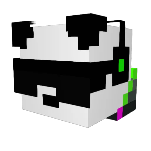 Whoranor Minecraft avatar head, 3D render
