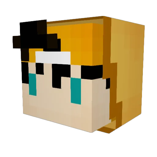 WhosAJ Minecraft avatar head, 3D render