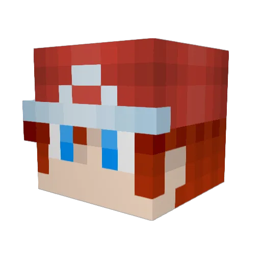 WhosCheetah Minecraft avatar head, 3D render