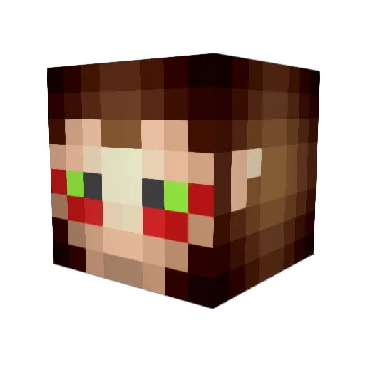 WhosEmji Minecraft avatar head, 3D render