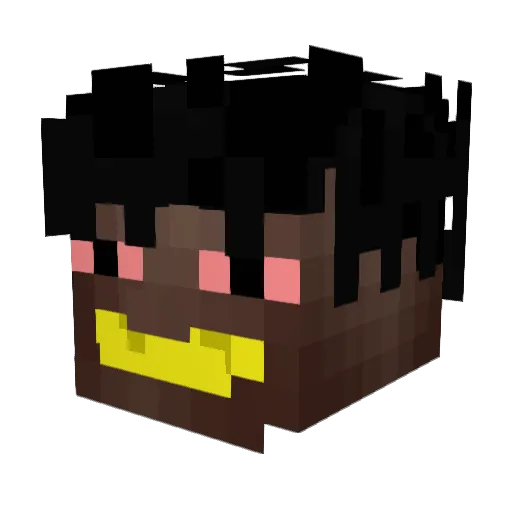 WhosLord Minecraft avatar head, 3D render
