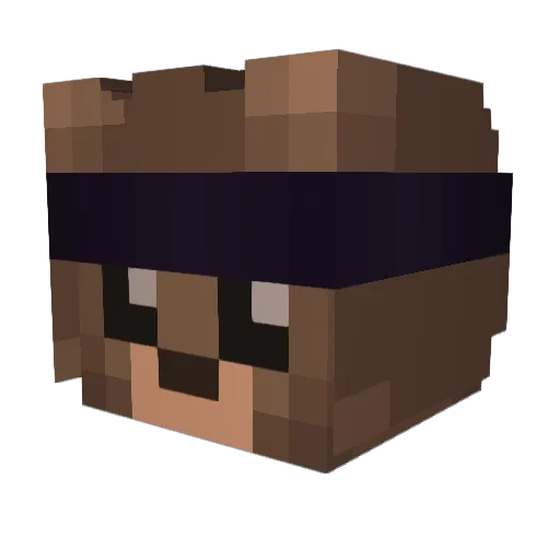 WhosRetro Minecraft avatar head, 3D render