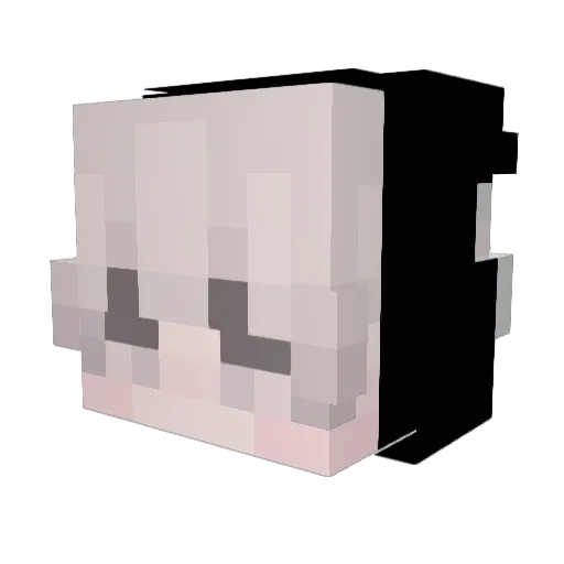 WhosThisBadger Minecraft avatar head, 3D render