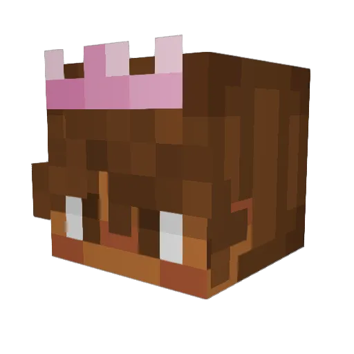 Whosrell Minecraft avatar head, 3D render