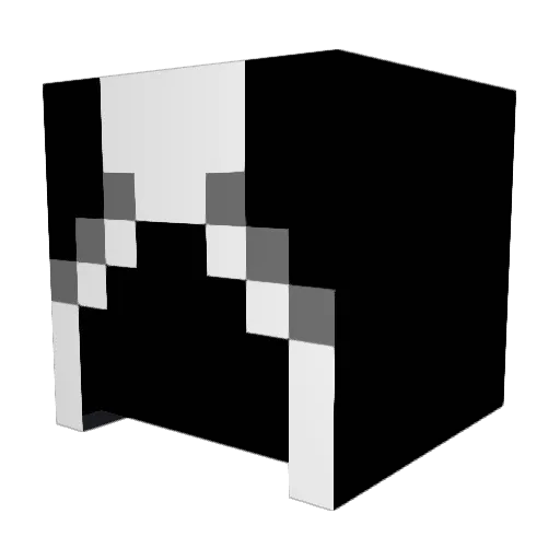 WhtReaper Minecraft avatar head, 3D render