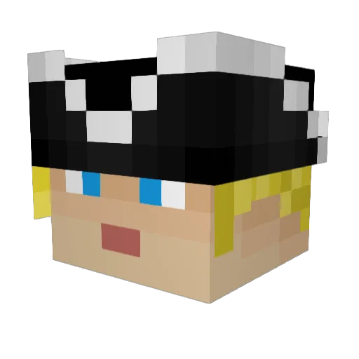 Whuchurface Minecraft avatar head, 3D render