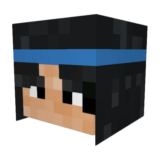 Whucklel Minecraft avatar head, 3D render