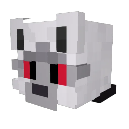 Whulf_ Minecraft avatar head, 3D render