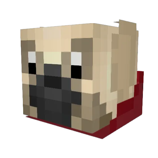 WhuzGucci Minecraft avatar head, 3D render