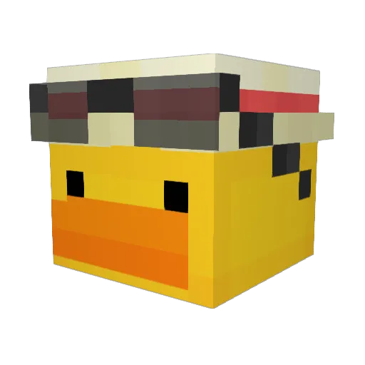 Why16Not Minecraft avatar head, 3D render