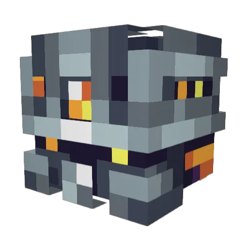 WhyCobbleHere Minecraft avatar head, 3D render