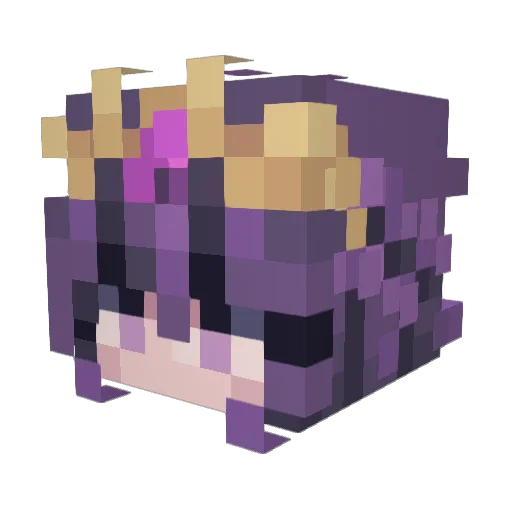 WhyCries Minecraft avatar head, 3D render