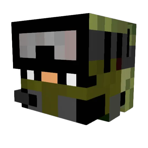 WhyDogg Minecraft avatar head, 3D render