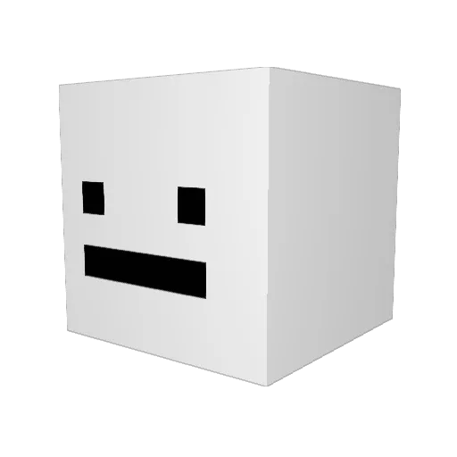 WhyHugo Minecraft avatar head, 3D render