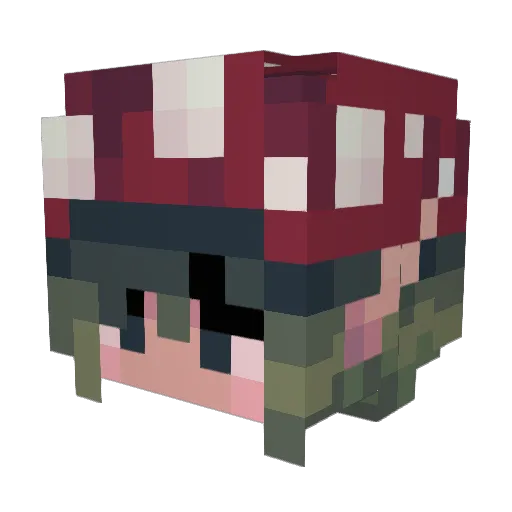 WhyJenn Minecraft avatar head, 3D render