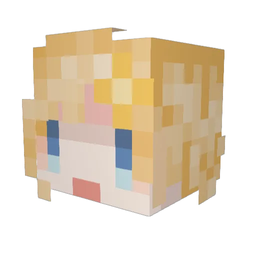 WhyMeowKreet Minecraft avatar head, 3D render