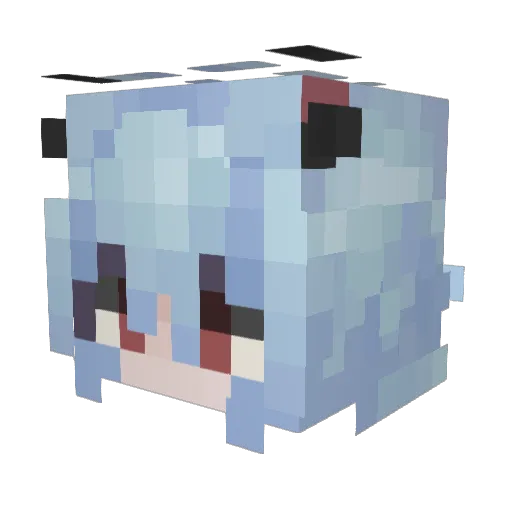 WhyNevermore Minecraft avatar head, 3D render