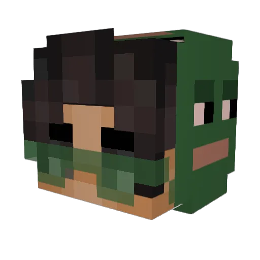 WhySoFishyyy Minecraft avatar head, 3D render