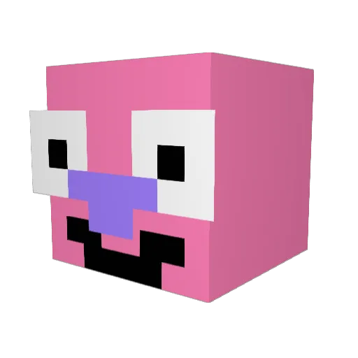 WhySoMad Minecraft avatar head, 3D render