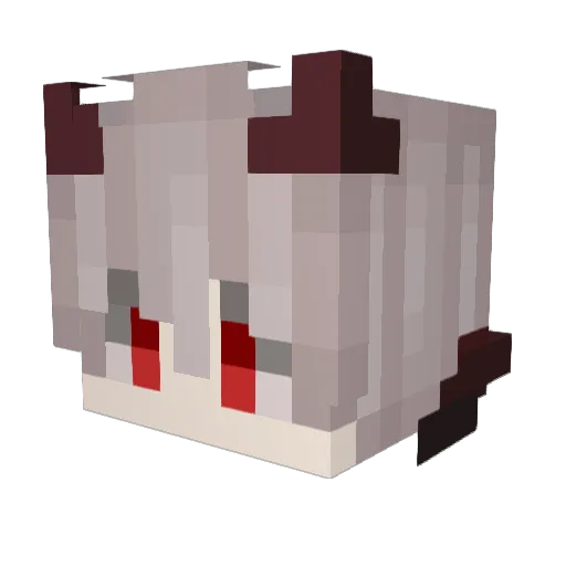 WhySoWhite Minecraft avatar head, 3D render