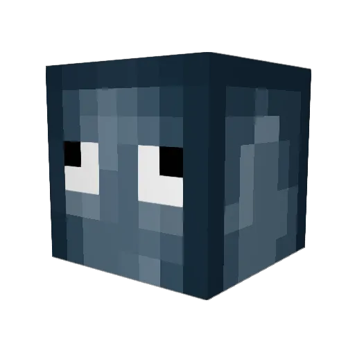 WhyVector Minecraft avatar head, 3D render