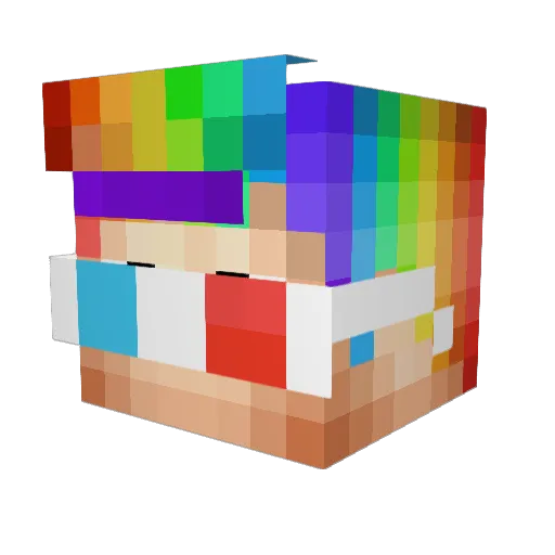 WhyYouRun Minecraft avatar head, 3D render