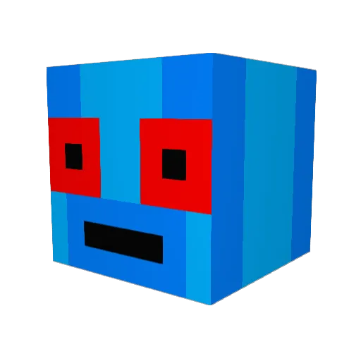 WhyYouTrippin Minecraft avatar head, 3D render