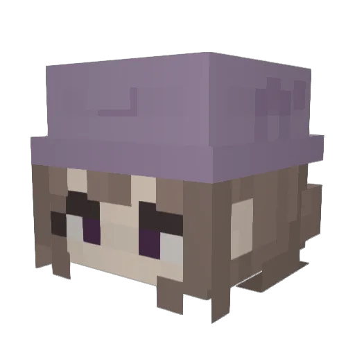 WhybeLupa Minecraft avatar head, 3D render