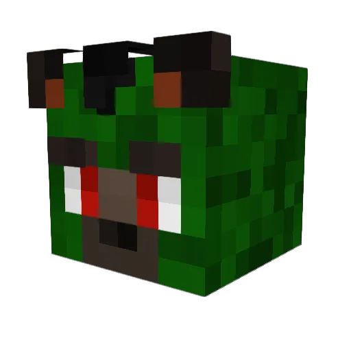 Whyenah Minecraft avatar head, 3D render