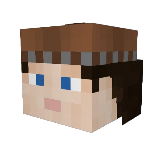 Whyisa21 Minecraft avatar head, 3D render