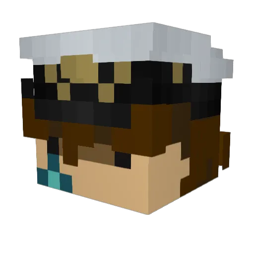 Whylois Minecraft avatar head, 3D render