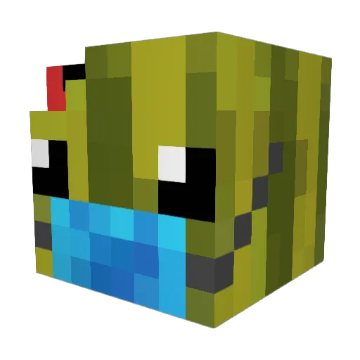 Whymetree Minecraft avatar head, 3D render