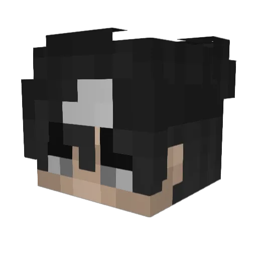 Whypz Minecraft avatar head, 3D render