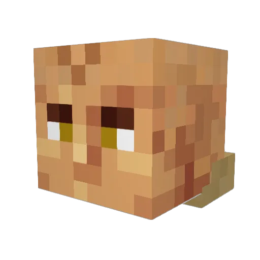Whyt3y Minecraft avatar head, 3D render