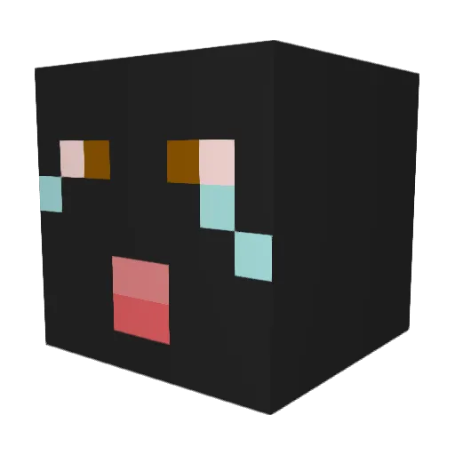WhyteGuy Minecraft avatar head, 3D render