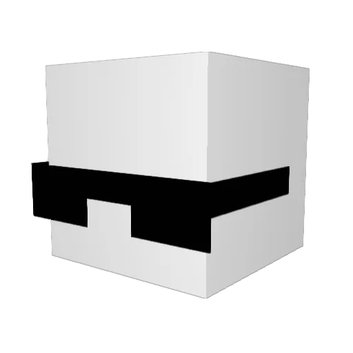 WhyteMC Minecraft avatar head, 3D render
