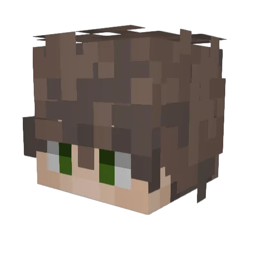 Whytee45 Minecraft avatar head, 3D render
