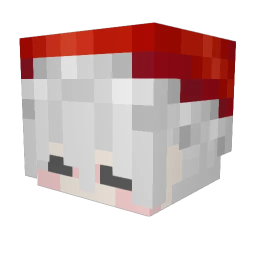 Whyuzx Minecraft avatar head, 3D render