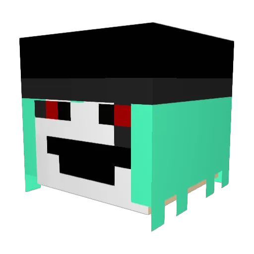 WiD Minecraft avatar head, 3D render