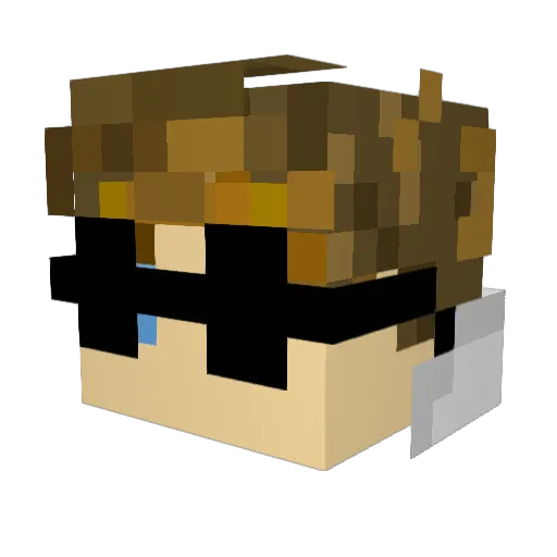 WiIIEvans Minecraft avatar head, 3D render