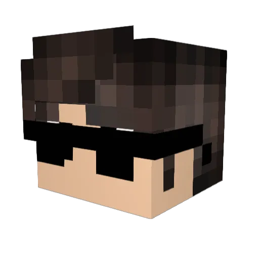 WiQM Minecraft avatar head, 3D render