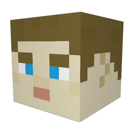 WiRfCaT Minecraft avatar head, 3D render