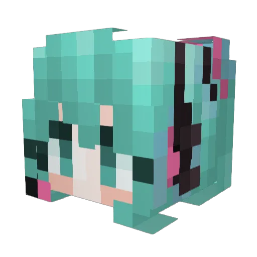 WiWWyy Minecraft avatar head, 3D render