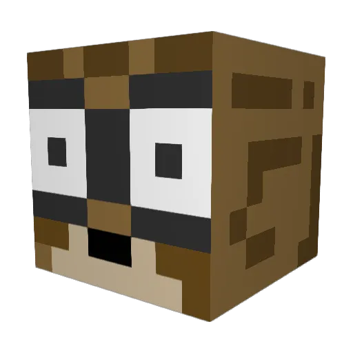 WiZaDMiSt Minecraft avatar head, 3D render