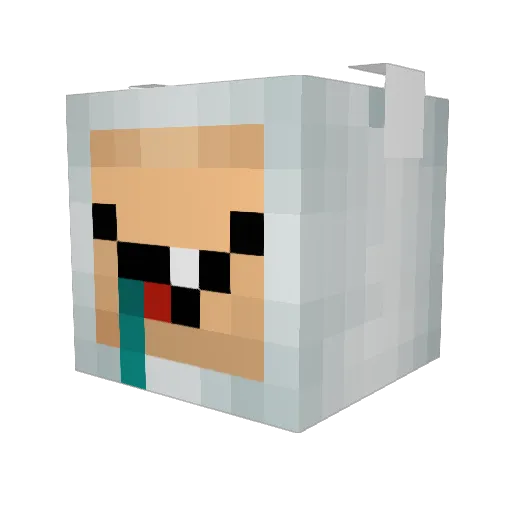 WiZaX Minecraft avatar head, 3D render