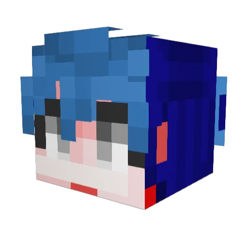 Wi_SHan Minecraft avatar head, 3D render