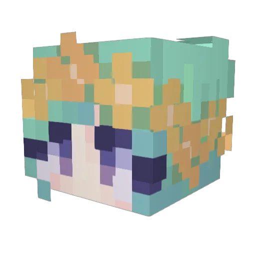 Wi_nston Minecraft avatar head, 3D render