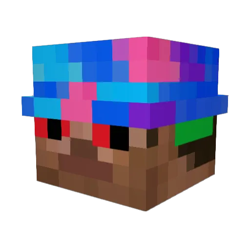 Wia_dro Minecraft avatar head, 3D render